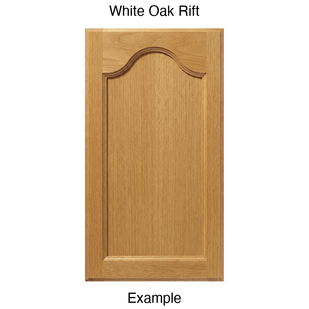 Mission Cathedral Recessed Panel Cabinet Door in White Oak Rift