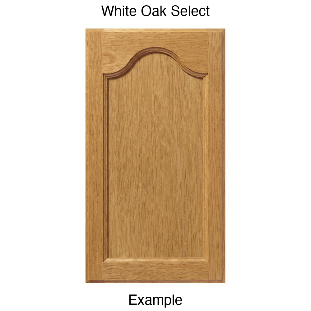 Mission Cathedral Recessed Panel Cabinet Door in White Oak Select
