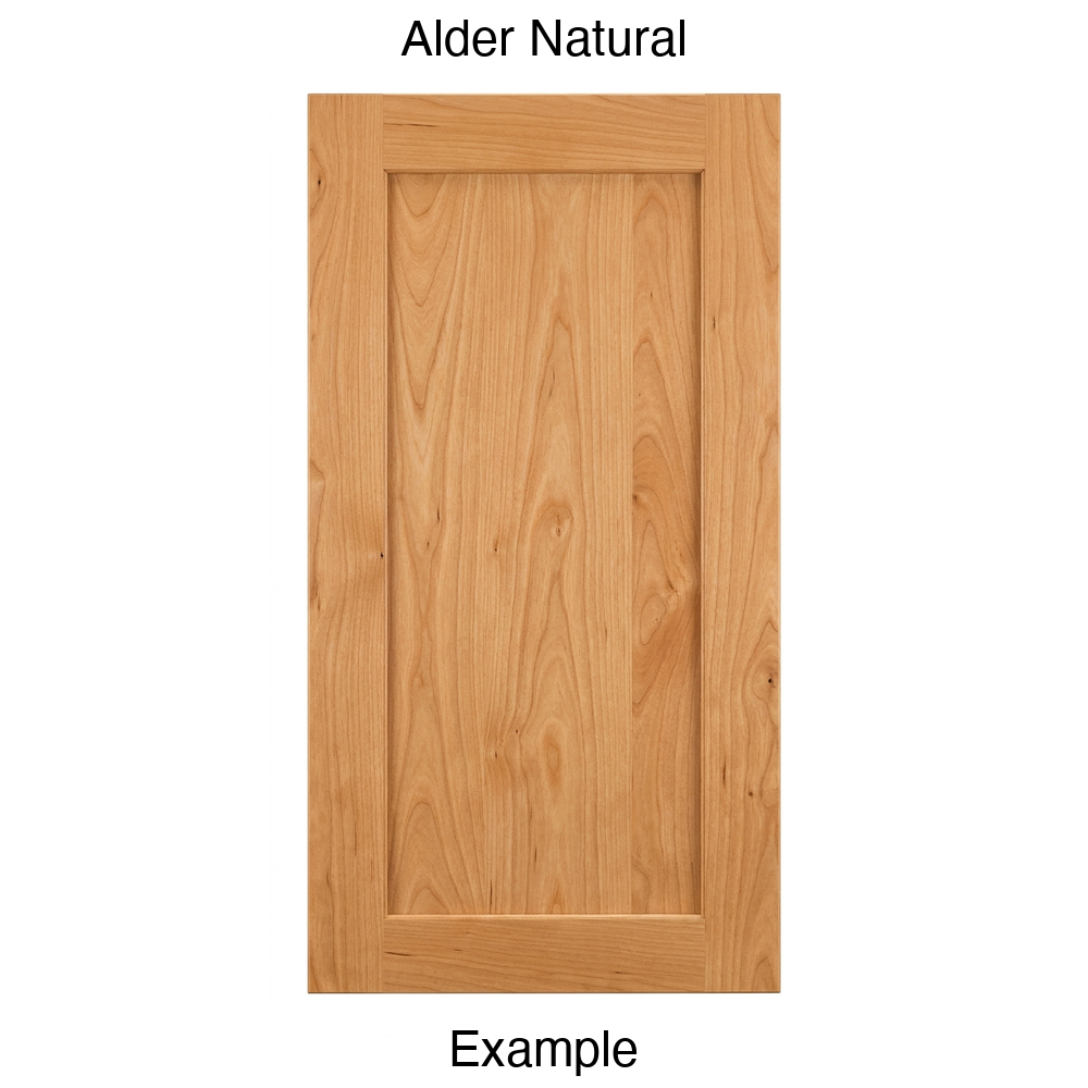 Oakley Recessed Panel Cabinet Door in Alder Natural