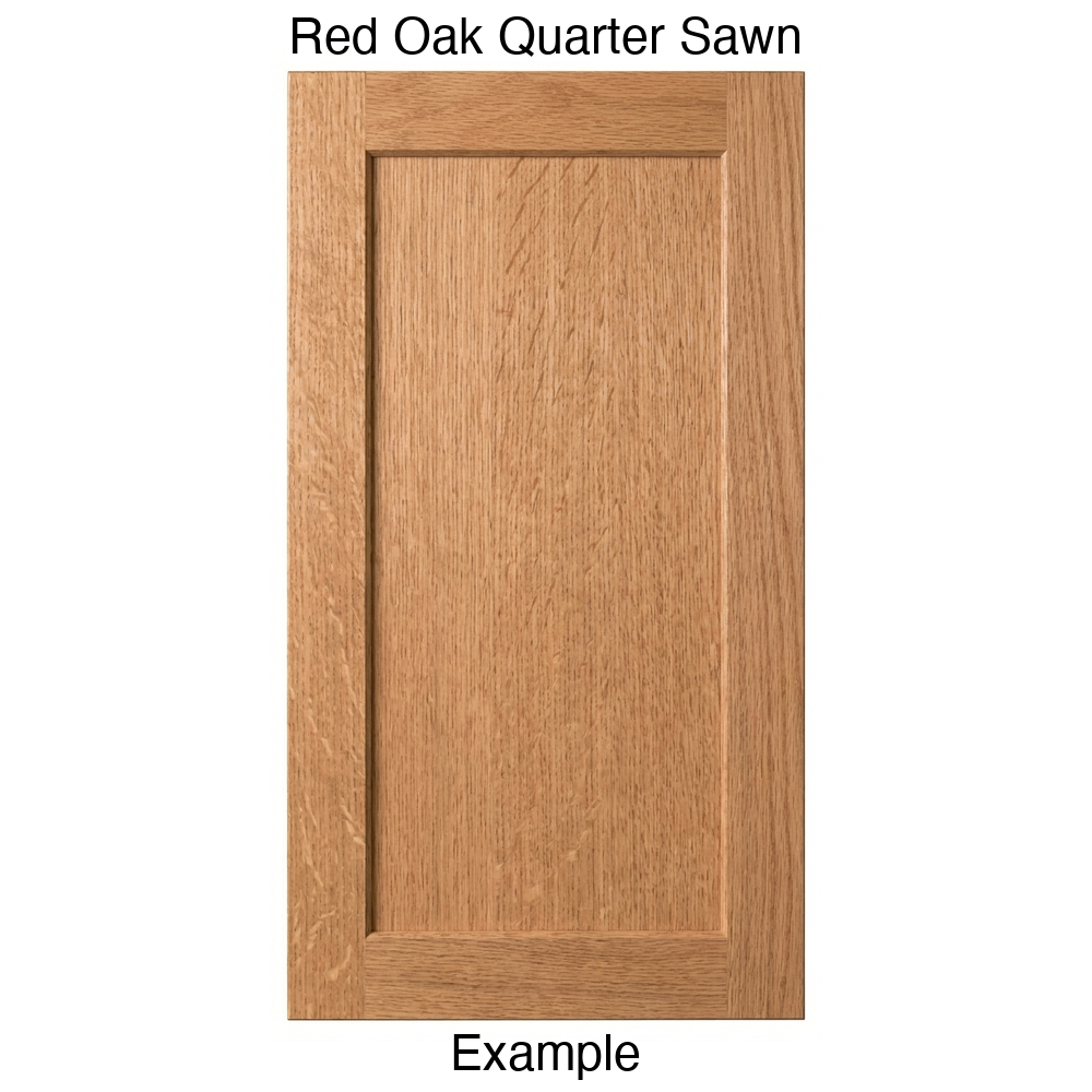 Oakley Recessed Panel Cabinet Door in Red Oak Quarter Sawn
