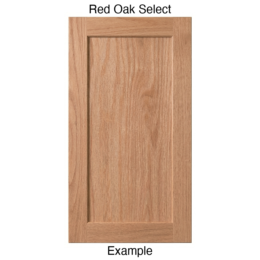 Oakley Recessed Panel Cabinet Door in Red Oak Select
