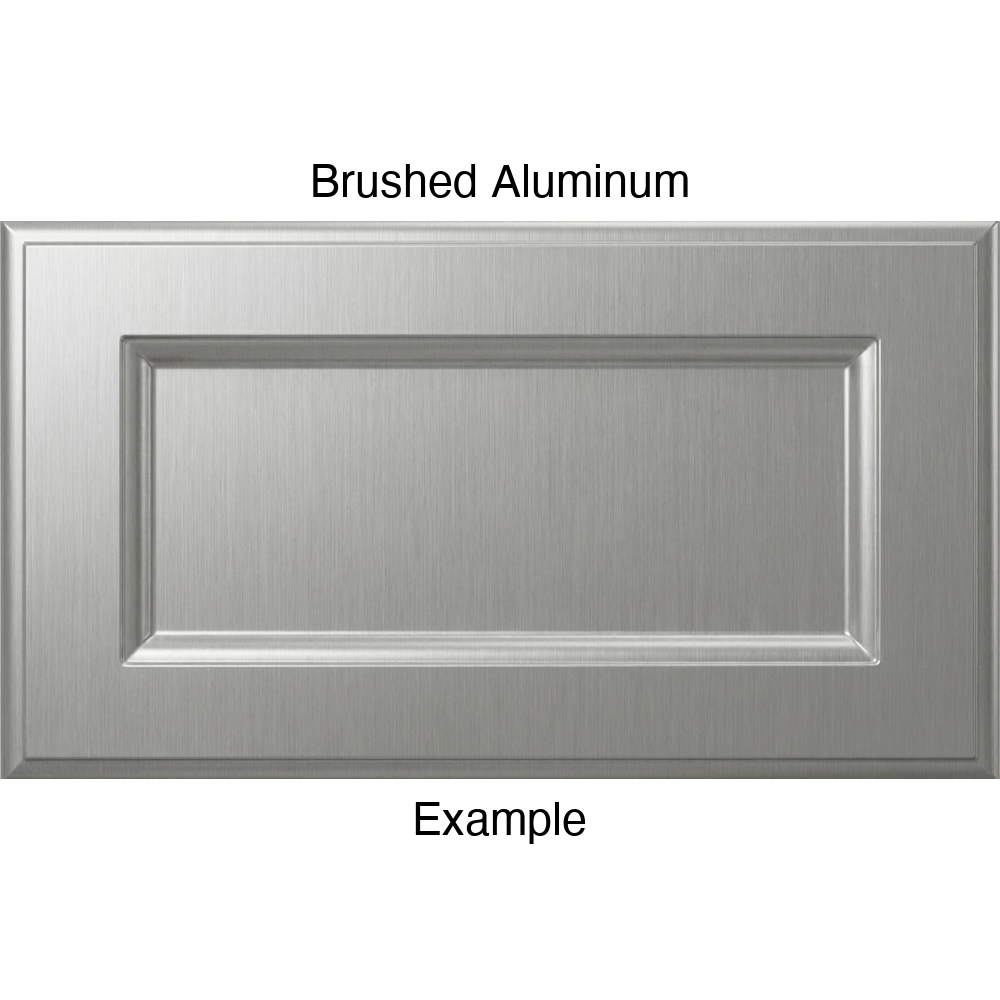 RR980 Thermofoil (Adobe Style) Drawer Front, Routed, in Brushed Aluminum