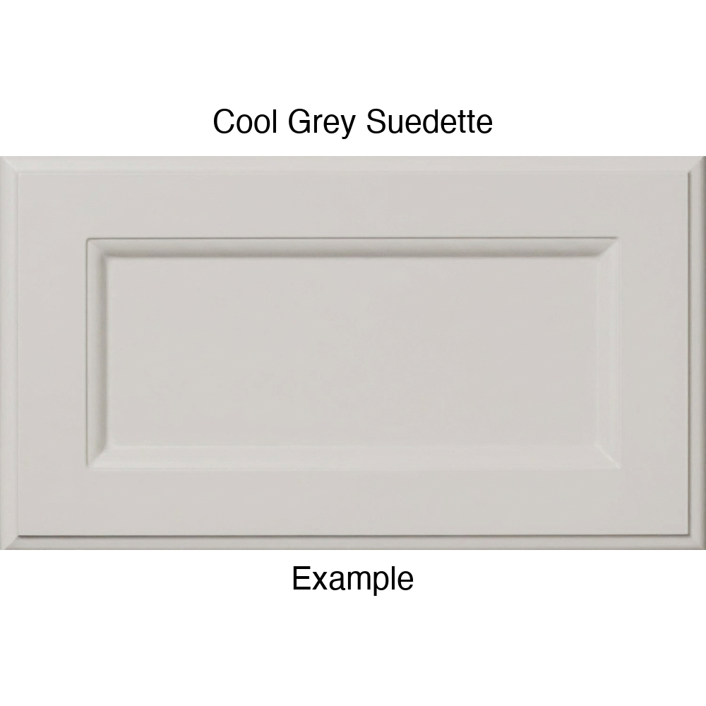 RR980 Thermofoil (Adobe Style) Drawer Front, Routed, in Cool Grey Suedette