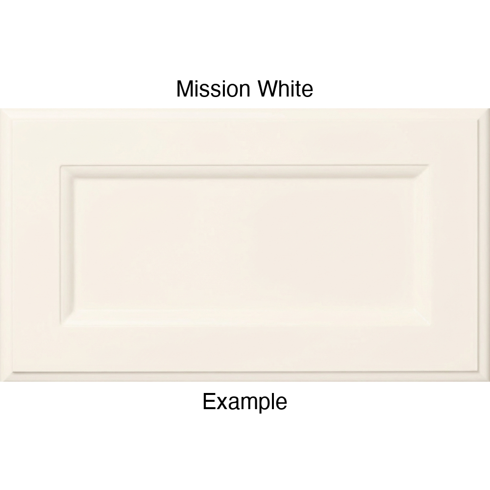 RR980 Thermofoil (Adobe Style) Drawer Front, Routed, in Mission White