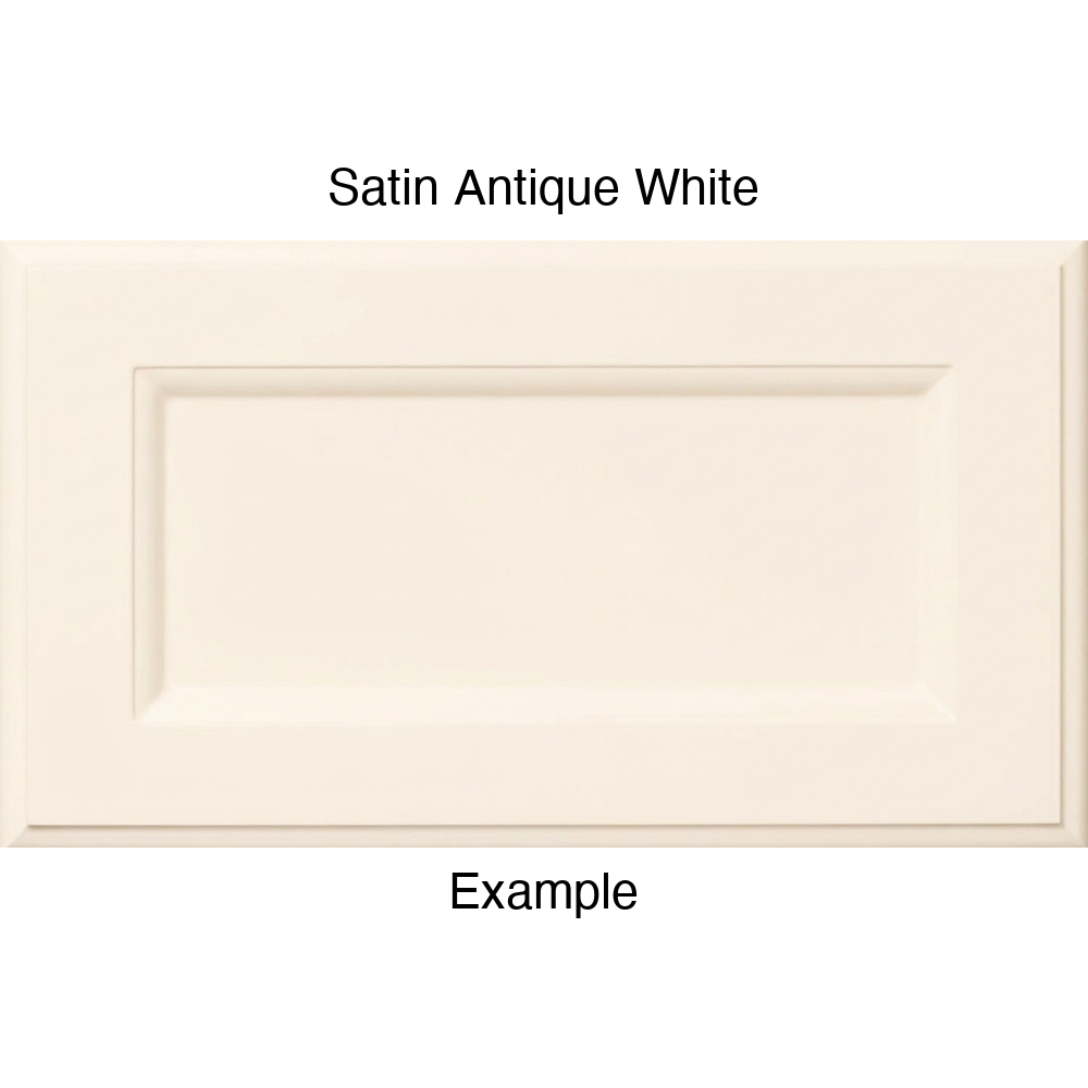 RR980 Thermofoil (Adobe Style) Drawer Front, Routed, in Satin Antique White