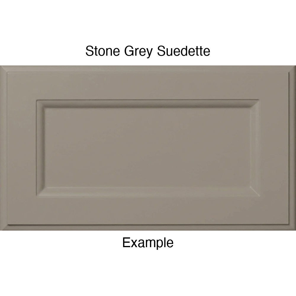 RR980 Thermofoil (Adobe Style) Drawer Front, Routed, in Stone Grey Suedette