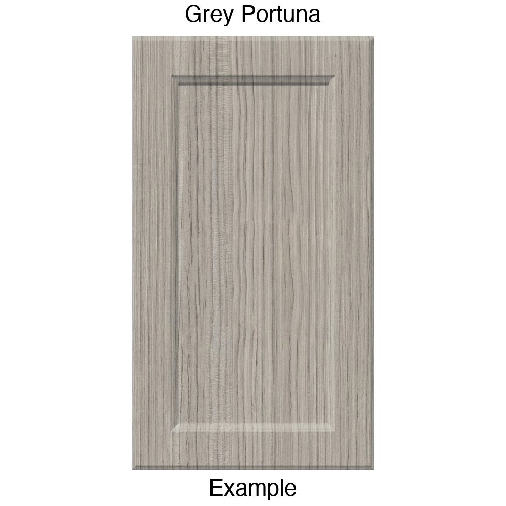 RR980 Recessed Panel Thermofoil Cabinet Door (Adobe Style) in Grey Portuna