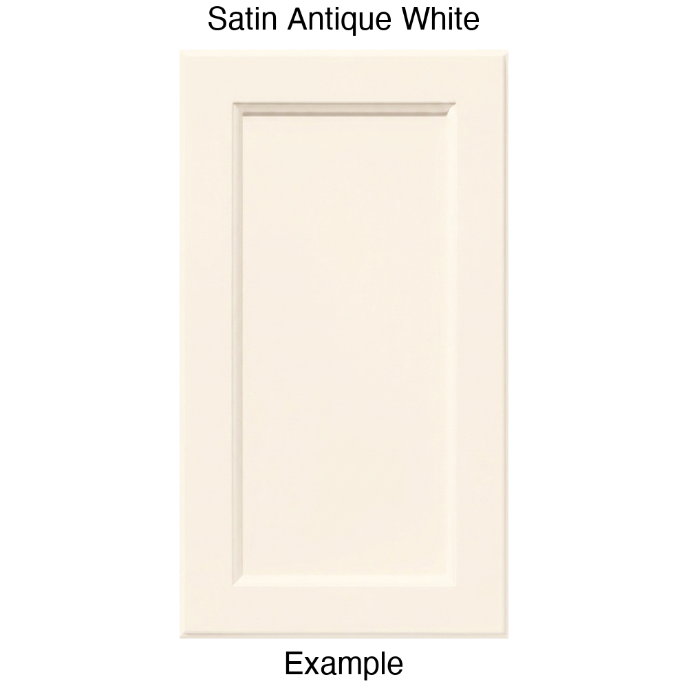 RR980 Recessed Panel Thermofoil Cabinet Door (Adobe Style) in Satin Antique White