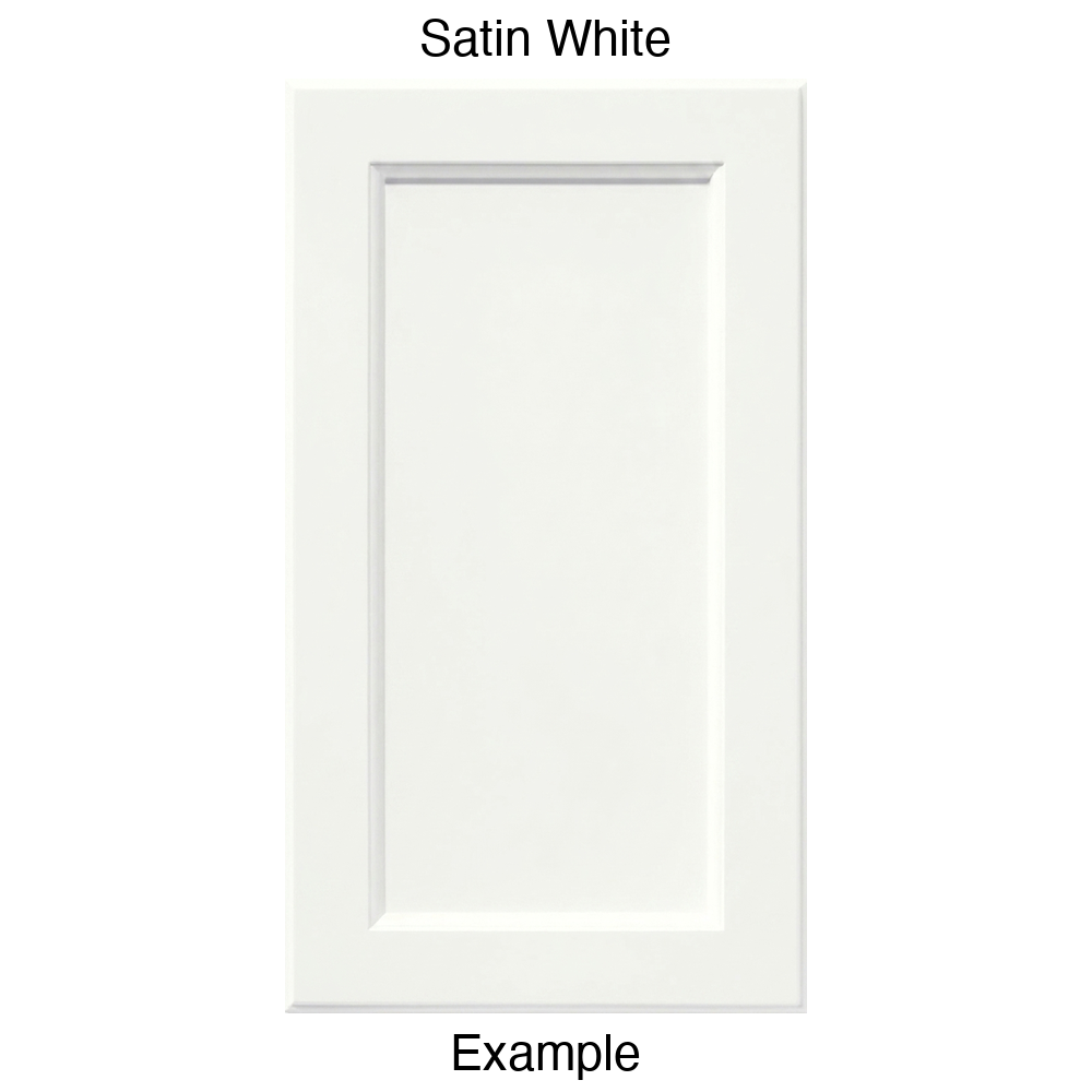 RR980 Recessed Panel Thermofoil Cabinet Door (Adobe Style) in Satin White