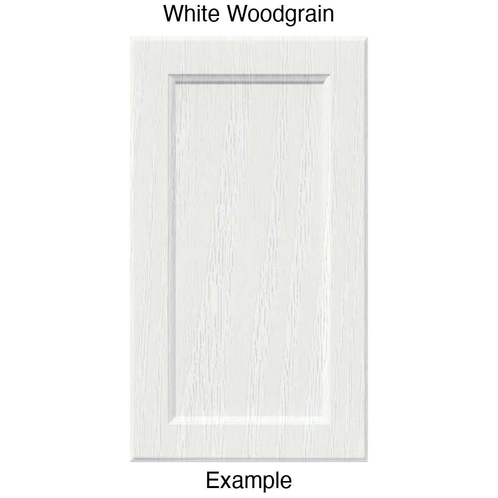 RR980 Recessed Panel Thermofoil Cabinet Door (Adobe Style) in White Woodgrain