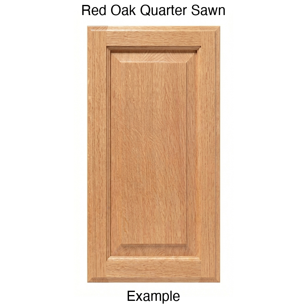 Revere Raised Panel Cabinet Door in Red Oak Quarter Sawn