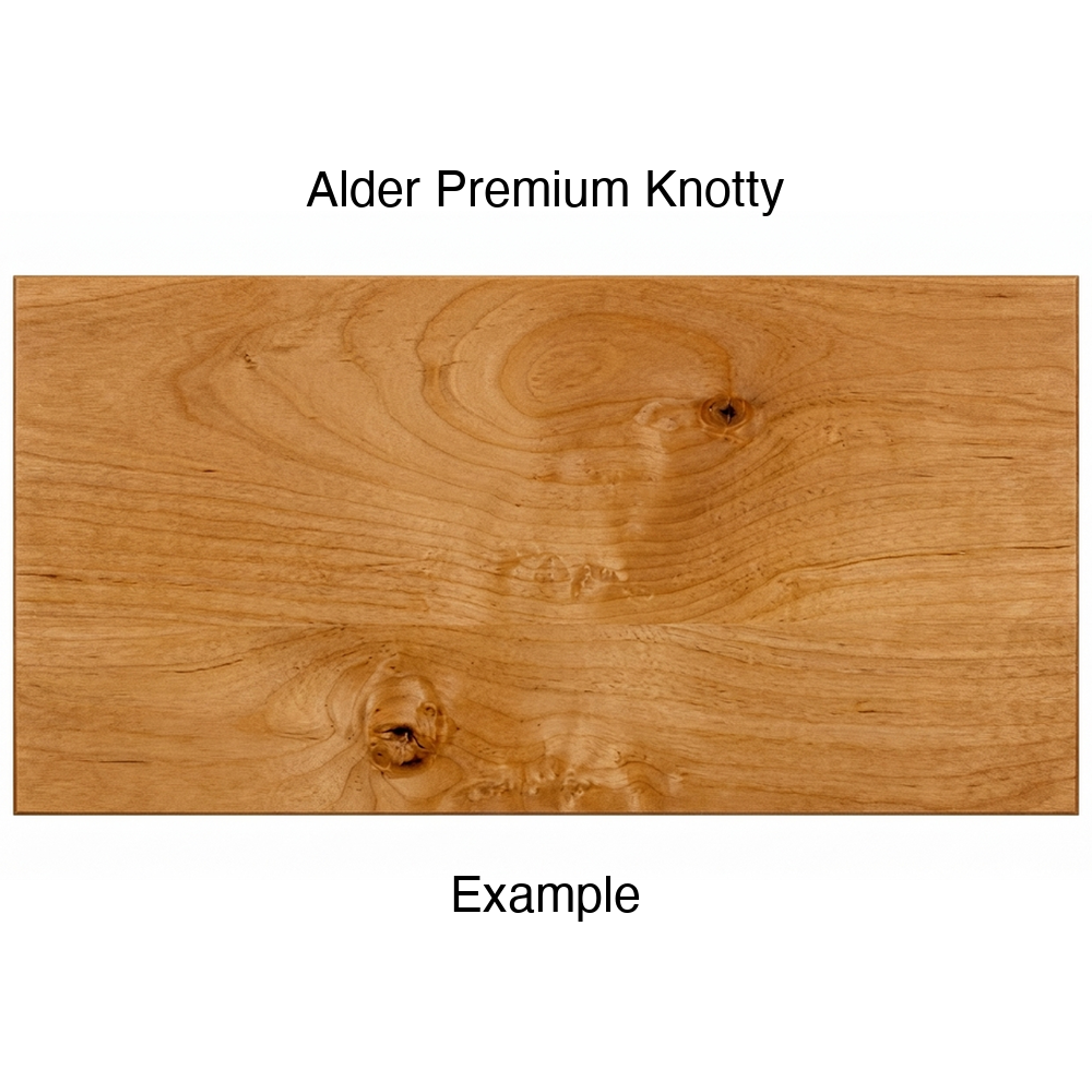 Tacoma Drawer Front (Plank Style) in Alder Premium Knotty