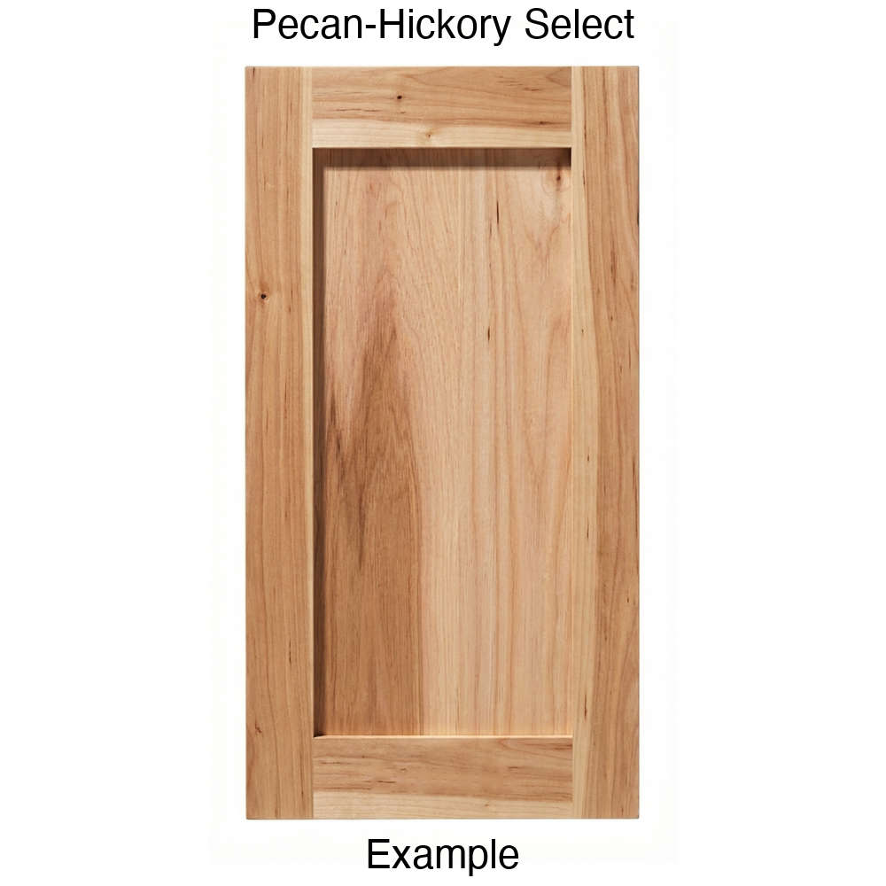 Shaker Recessed Panel Cabinet Door in Pecan-Hickory Select