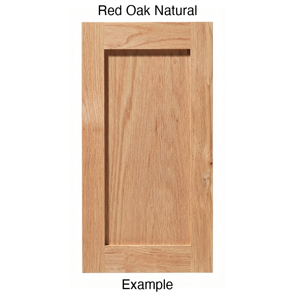 Shaker Recessed Panel Cabinet Door in Red Oak Natural