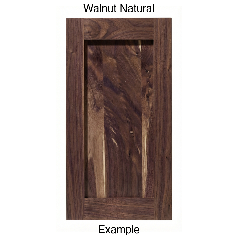 Shaker Recessed Panel Cabinet Door in Walnut Natural