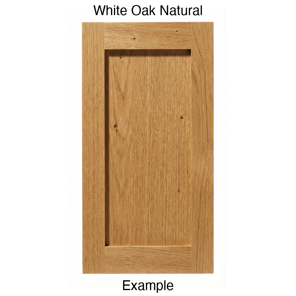 Shaker Recessed Panel Cabinet Door in White Oak Natural