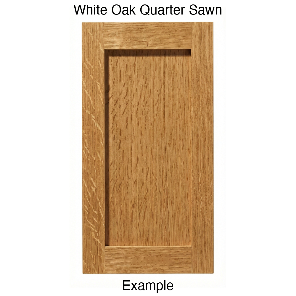 Shaker Recessed Panel Cabinet Door in White Oak Quarter Sawn
