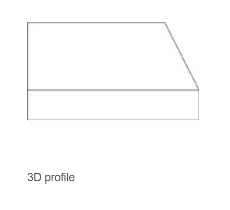 Side profile of Tacoma plank style drawer front