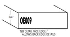 Thickness diagram of The Tacoma plank style cabinet door also known as Flat or Slab style doors