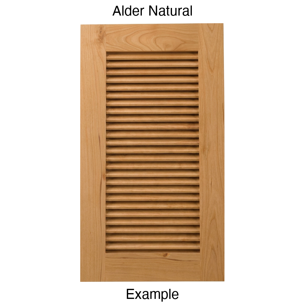 True Louver Louvered Cabinet Door in Alder Natural