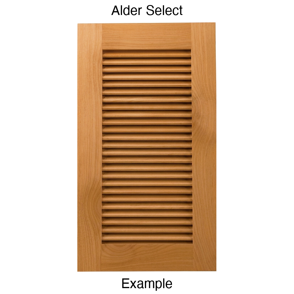 True Louver Louvered Cabinet Door in Alder Select