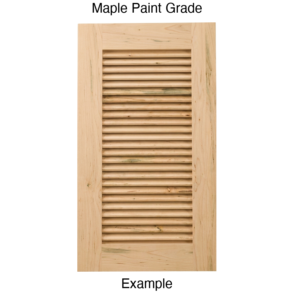 True Louver Louvered Cabinet Door in Maple Paint Grade