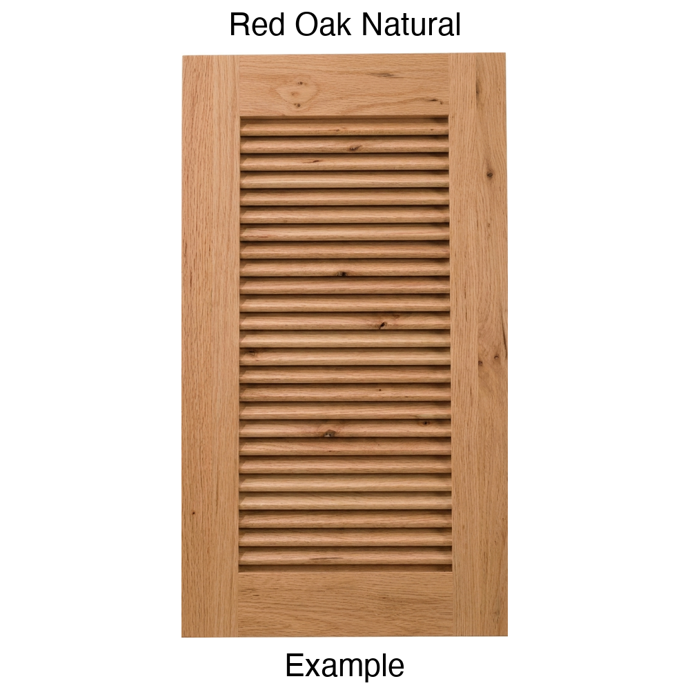 True Louver Louvered Cabinet Door in Red Oak Natural