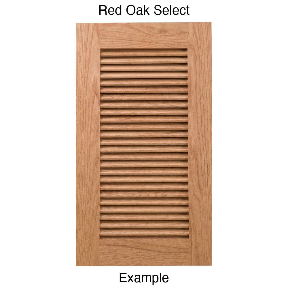True Louver Louvered Cabinet Door in Red Oak Select
