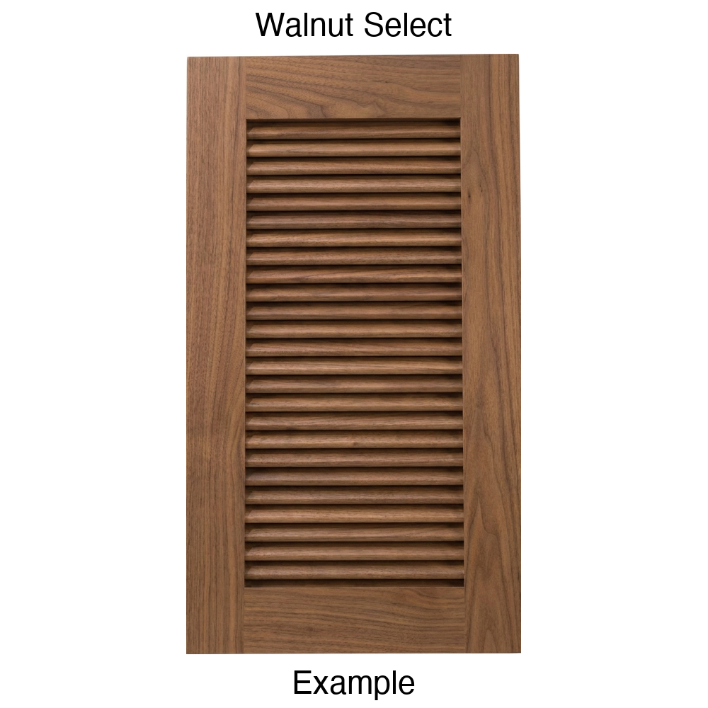True Louver Louvered Cabinet Door in Walnut Select