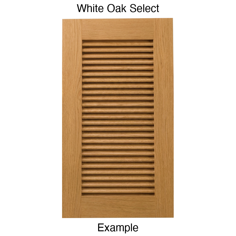 True Louver Louvered Cabinet Door in White Oak Select