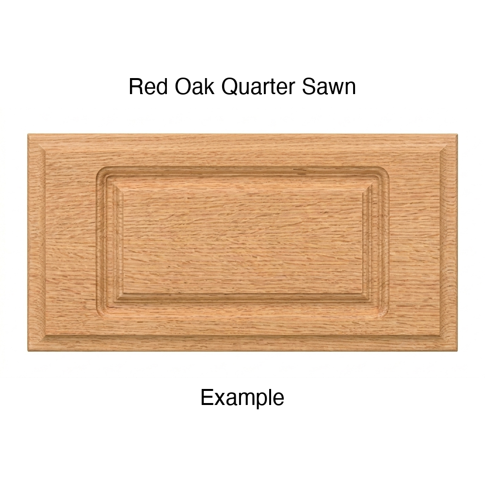 Adobe Drawer Front, Routed, in Red Oak Quarter Sawn