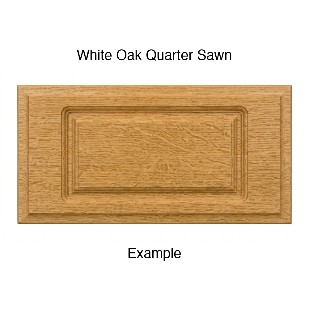 Adobe Drawer Front, Routed, in White Oak Quarter Sawn