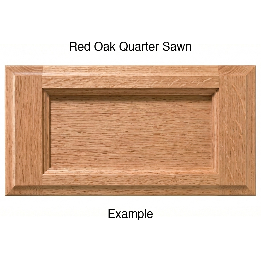 Adobe Drawer Front, 5-Piece, in Red Oak Quarter Sawn