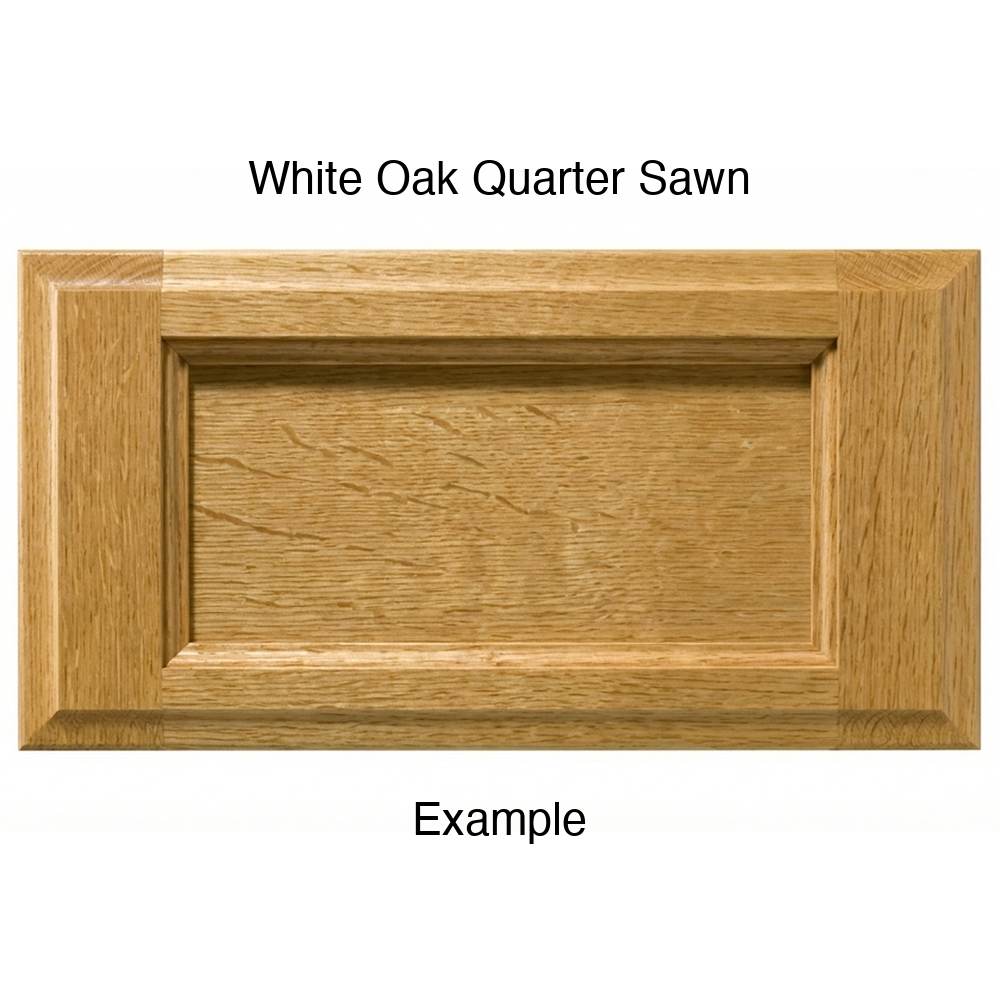 Adobe Drawer Front, 5-Piece, in White Oak Quarter Sawn