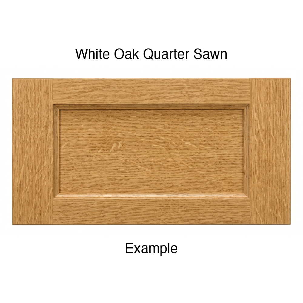Alpine Drawer Front, 5-Piece, in White Oak Quarter Sawn