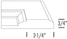 Cutaway of rigid thermofoil door showing routing edge detail