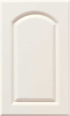 Arched raised panel thermofoil cabinet door