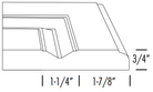 Cutaway detail of AP768 raised panel door