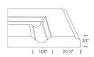 Cutaway detail of raised panel thermofoil cabinet door