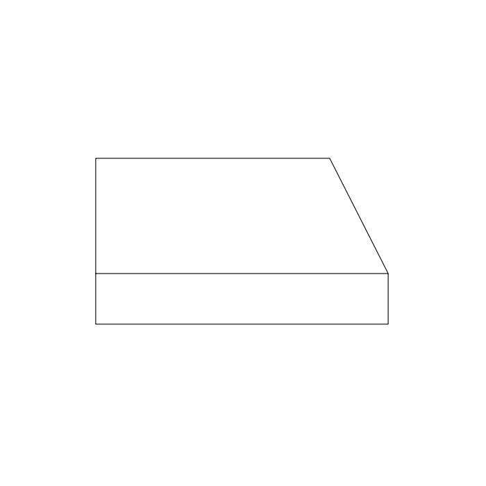 Cutaway detail of Aries flat panel cabinet door