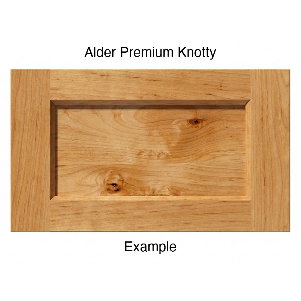 Artesia Drawer Front, 5-Piece, in Alder Premium Knotty