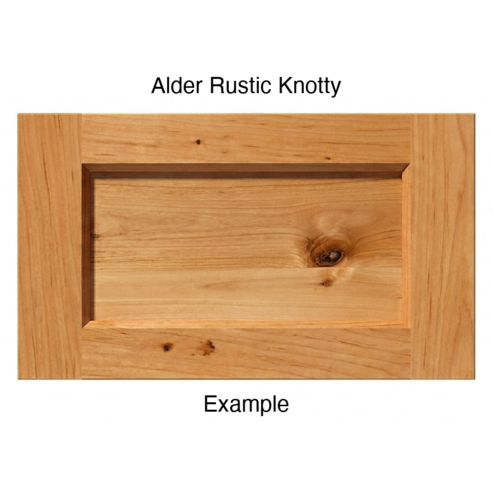 Artesia Drawer Front, 5-Piece, in Alder Rustic Knotty