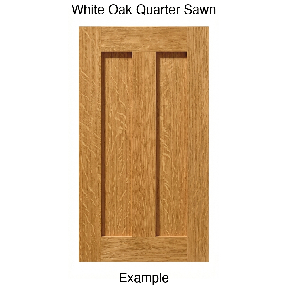 Auburn Recessed Panel Cabinet Door in White Oak Quarter Sawn