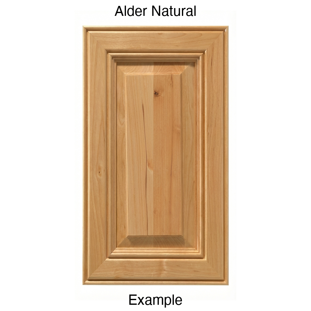 Brighton Raised Panel Cabinet Door in Alder Natural