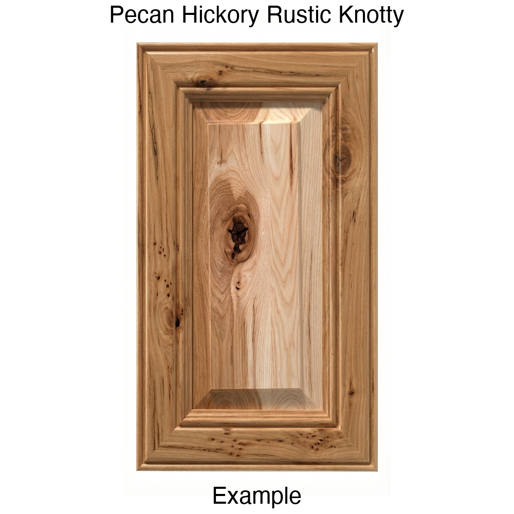 Brighton Raised Panel Cabinet Door in Pecan-Hickory Rustic Knotty