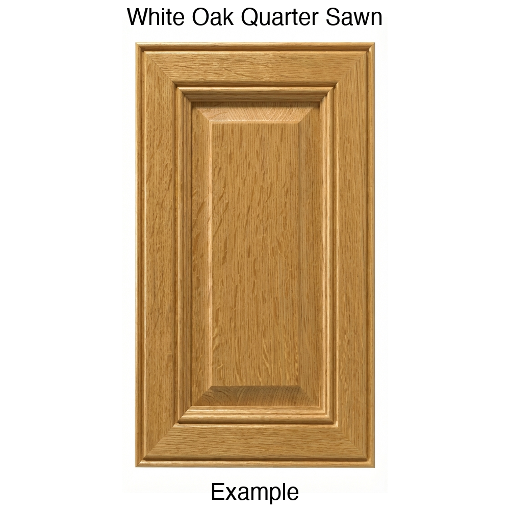Brighton Raised Panel Cabinet Door in White Oak Quarter Sawn