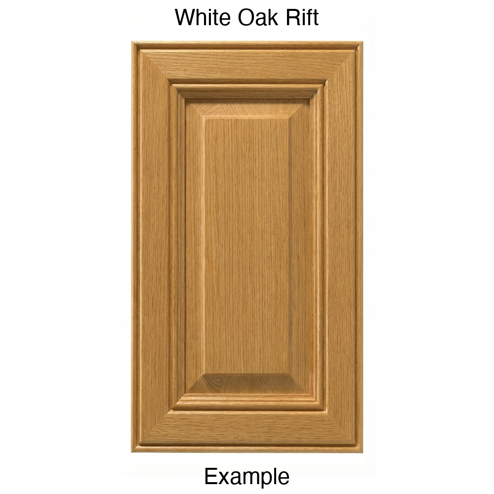 Brighton Raised Panel Cabinet Door in White Oak Rift