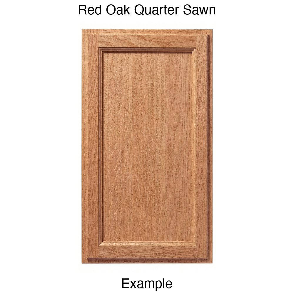 Bronco Recessed Panel Cabinet Door in Red Oak Quarter Sawn