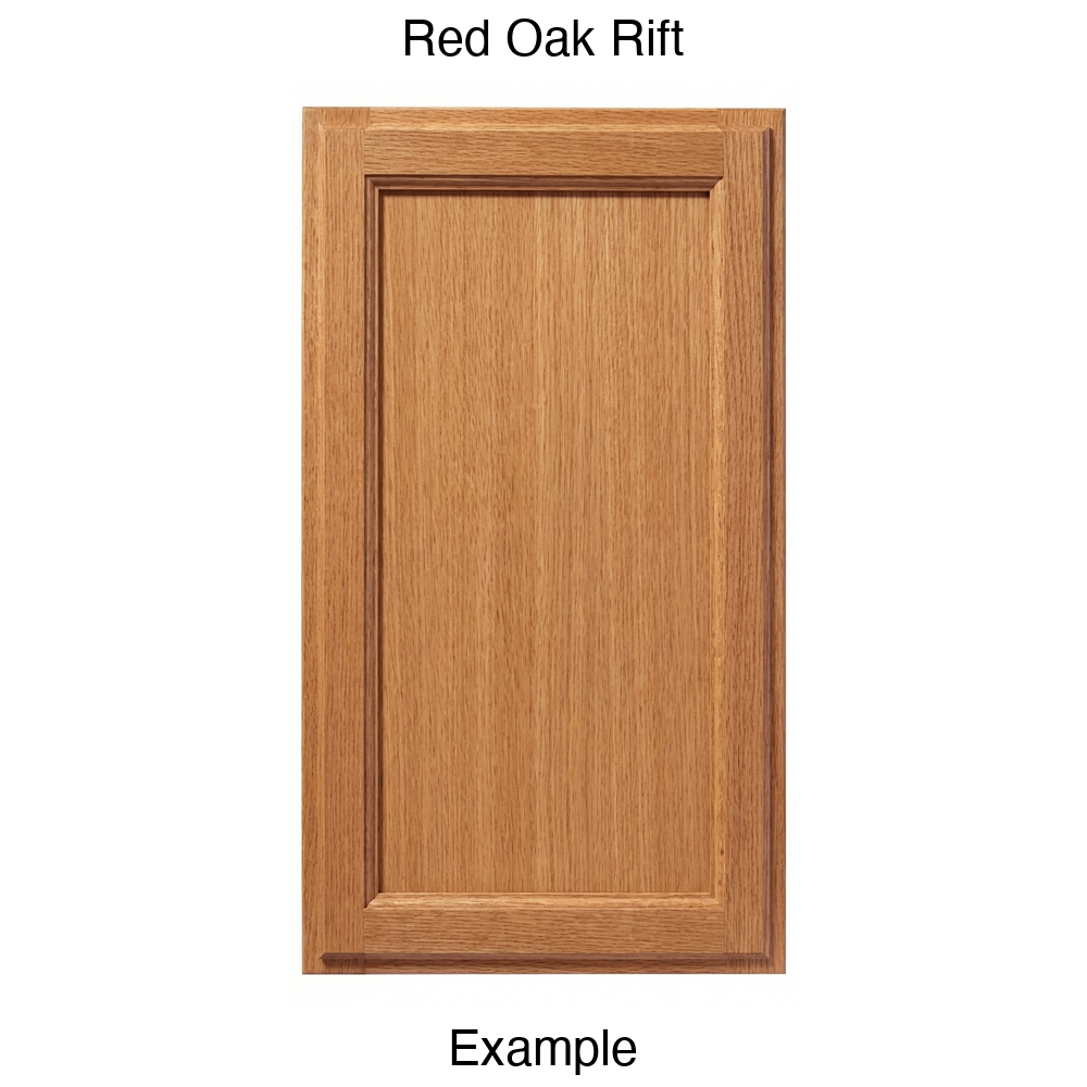 Bronco Recessed Panel Cabinet Door in Red Oak Rift