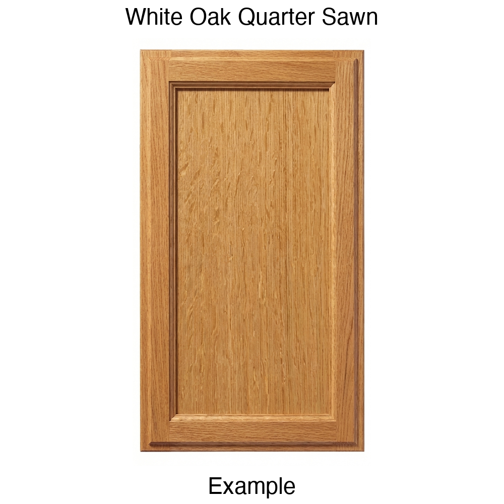 Bronco Recessed Panel Cabinet Door in White Oak Quarter Sawn